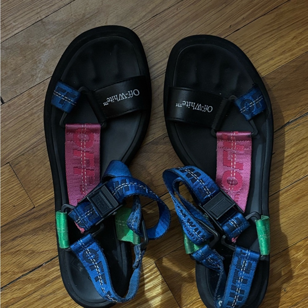 Off-White Multicolor Strap Sandals - image 1